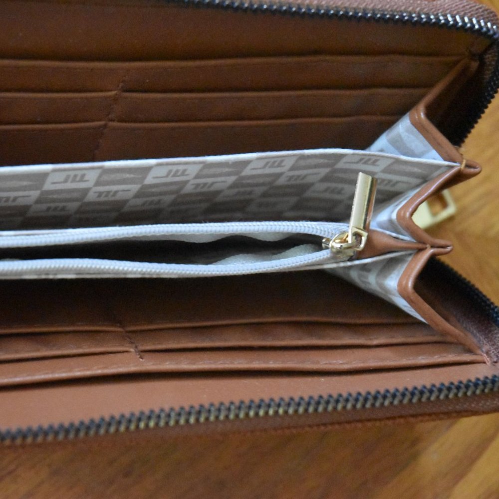 Adalia Cognac Wristlet | London Fog - Picture 5 of 7